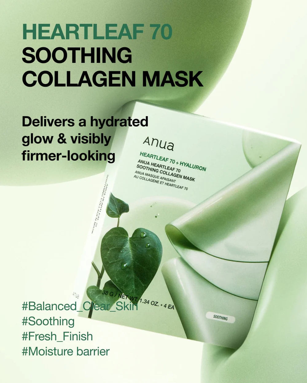 Lightweight, fluid texture of Anua Heartleaf 70 Lotion – Non-greasy, fast-absorbing Korean moisturizer for "Glass Skin" clarity at Atelier De Glow UAE.