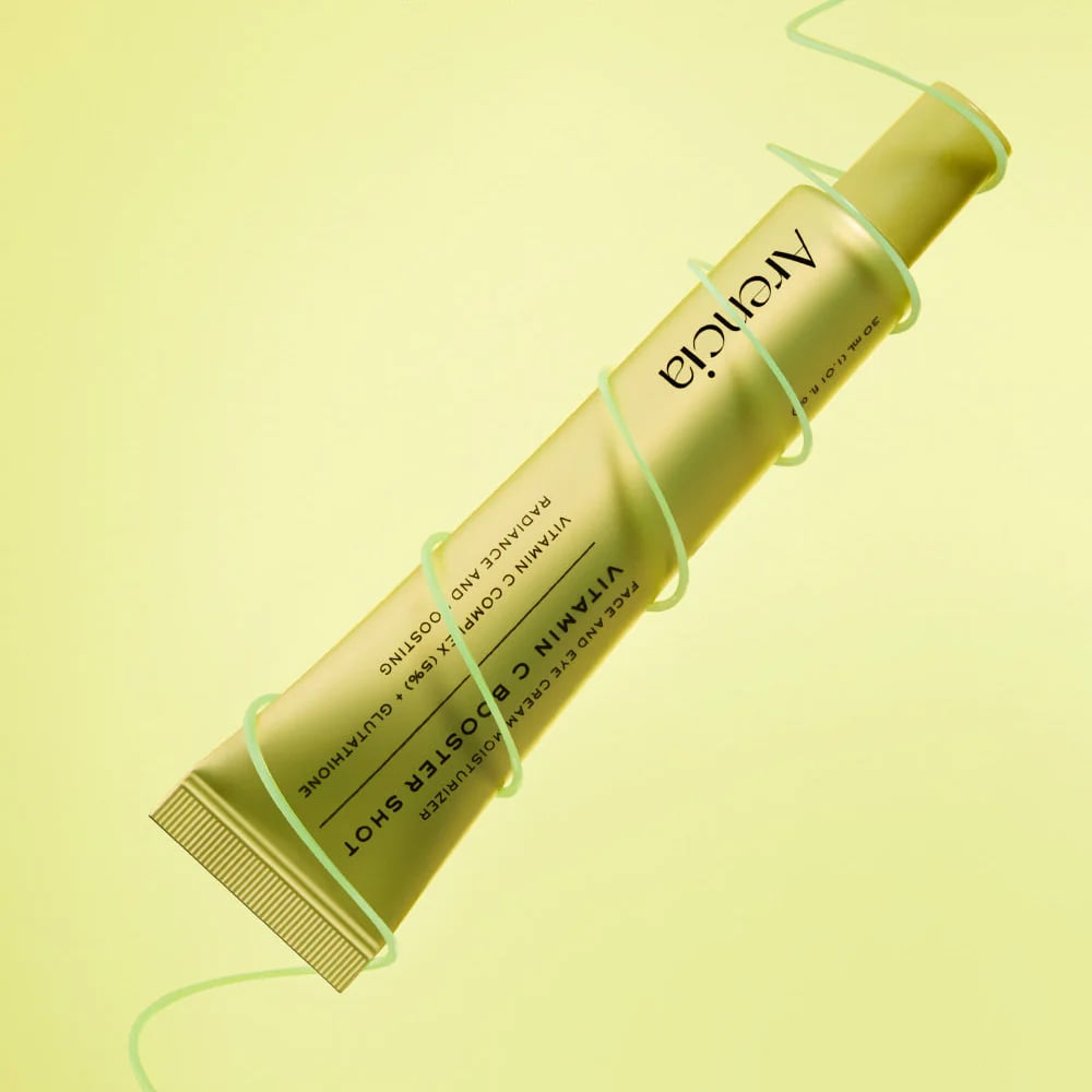 Lightweight, fast-absorbing Arencia Vitamin C Booster Shot – Concentrated Korean skincare for even skin tone and "Glass Skin" clarity at Atelier De Glow UAE.
