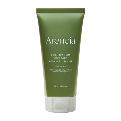 Arencia  Green Tea + LHA Deep Pore Rice Cake Cleanser 150g