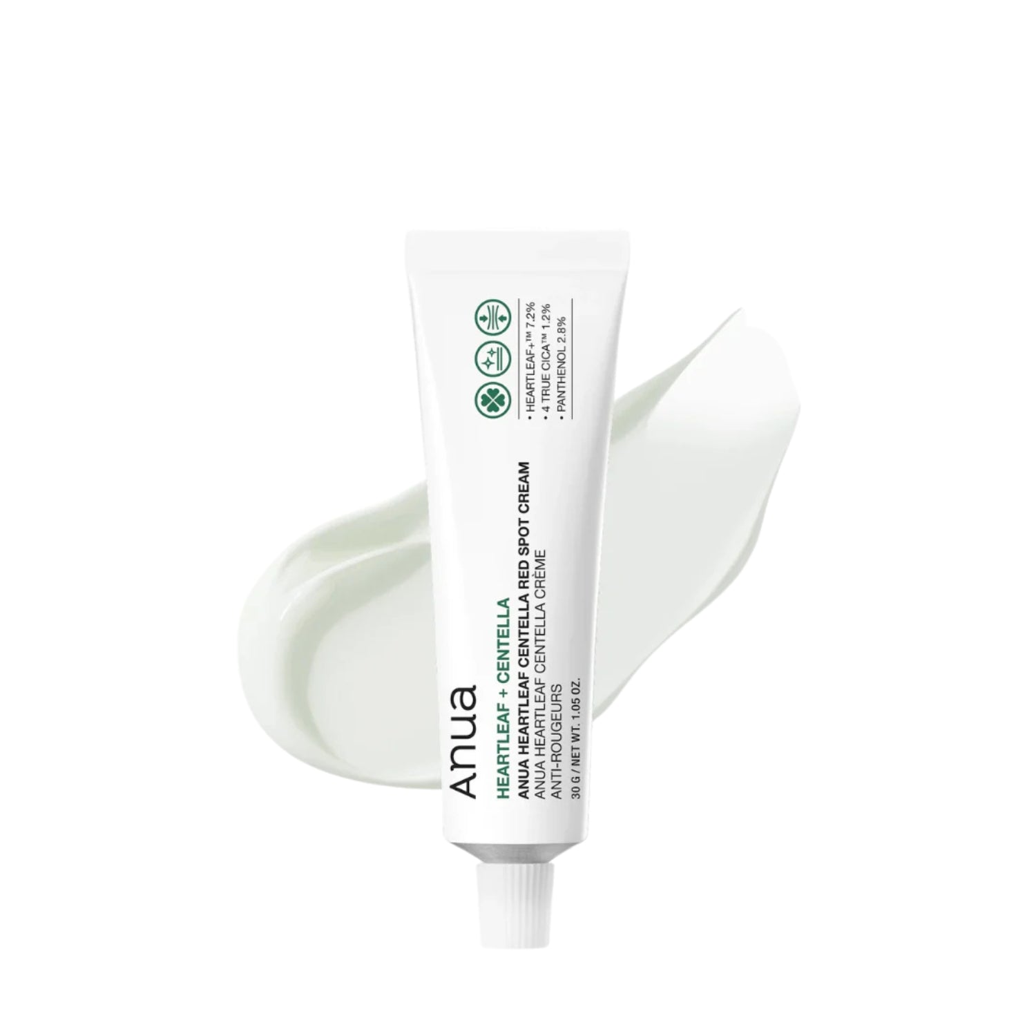 Anua Heartleaf Centella Red Spot Cream – 30g targeted blemish cream with Quercetinol and Centella Asiatica available at Atelier De Glow UAE.