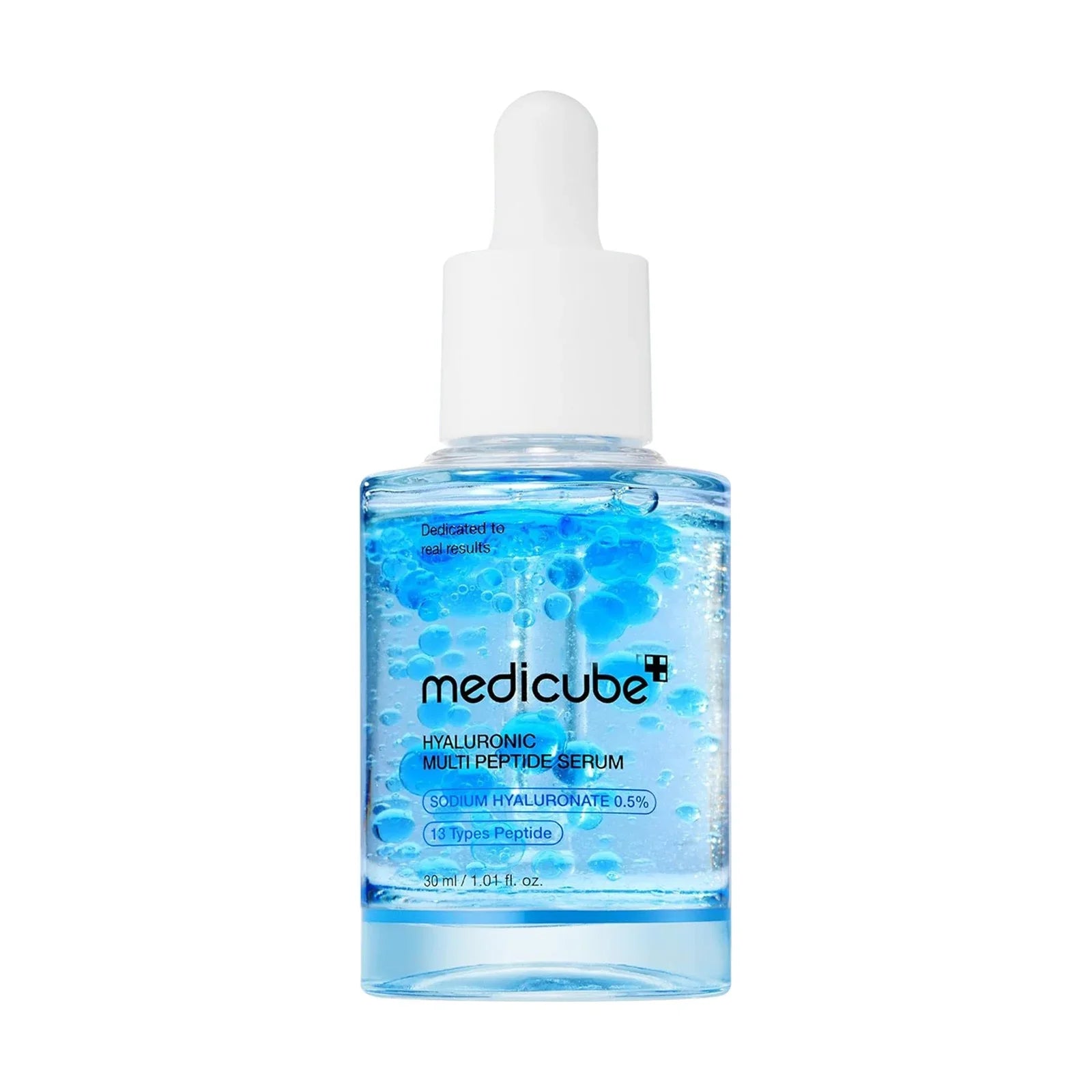 Medicube Hyaluronic Multi Peptide Serum – 30ml high-potency clinical volumizing serum with Multi-Weight Hyaluronic Acid and active Peptides available at Atelier De Glow UAE.