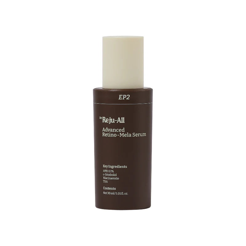 Dr. Reju-All Advanced Retino-Mela Serum – 30ml Korean anti-aging serum with Retinol, Tranexamic Acid, and Niacinamide available at Atelier De Glow UAE.