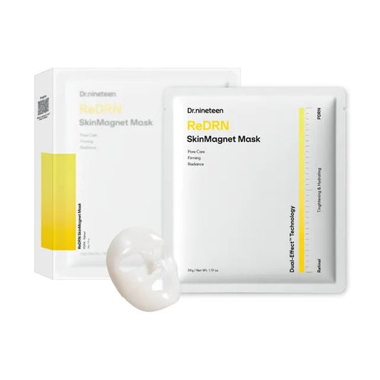 Dr.nineteen ReDRN SkinMagnet Mask – 4PCs professional Korean sheet masks with PDRN DNA technology for skin regeneration available at Atelier De Glow UAE.