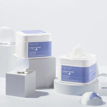 Mary &amp; May Peptide Mask – Professional-grade "Elasticity Anchor" for achieving a firm, bouncy, and high-definition "Glass Skin" look, shop at Atelier De Glow UAE.