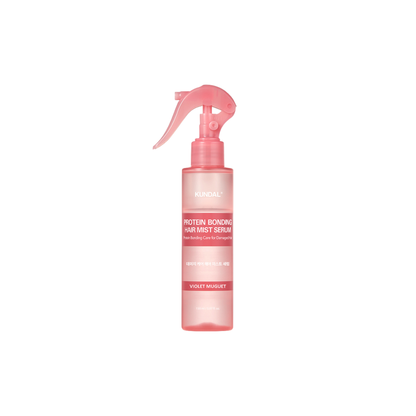 KUNDAL Protein Bonding Care Hair Mist 150ml spray – Violet Muguet scented Korean hair treatment with LPP (Low Molecular Polypeptide) available at Atelier De Glow UAE.