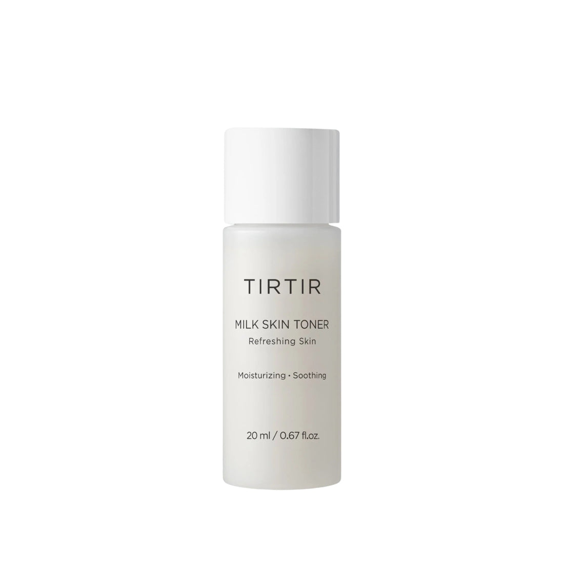 TIRTIR Milk Skin Toner for dry, dull, and dehydrated skin, designed to lock in moisture and soothe the skin barrier for a plump finish from Atelier De Glow UAE.