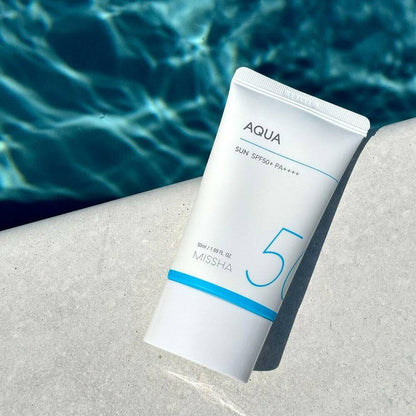 Missha Sun Gel – Professional-grade "Hydro-Infused Solar Shield &amp; Pore-Smoothing Matte Primer" for achieving an oil-free, high-definition "Glass Skin" base, shop at Atelier De Glow UAE.