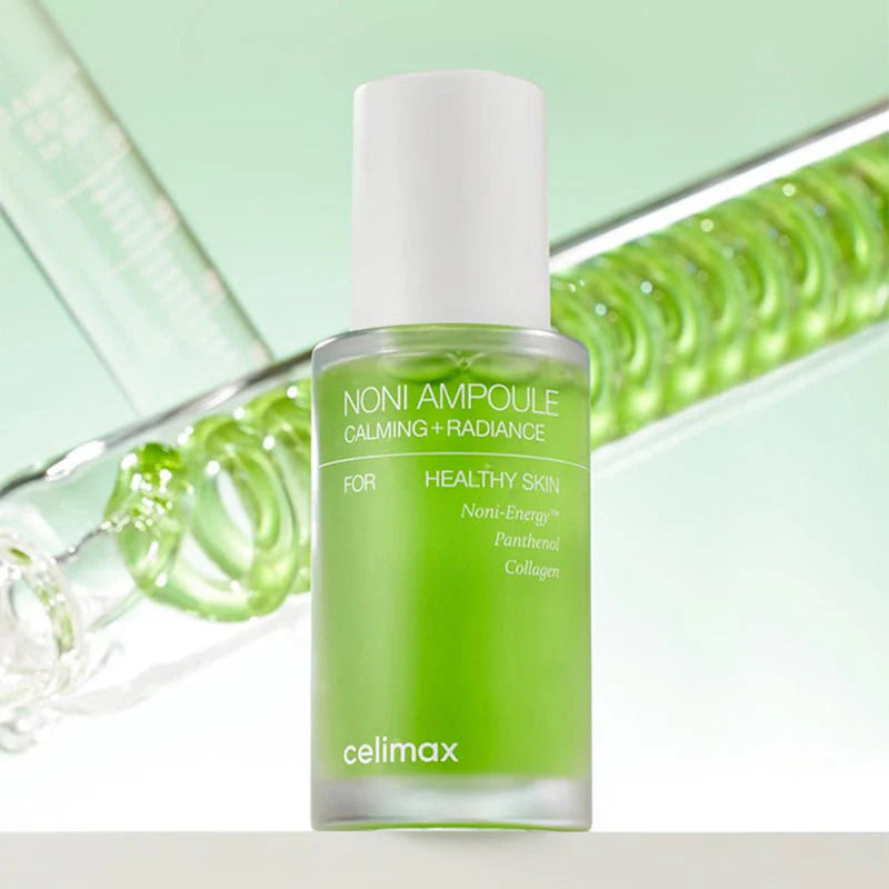 celimax The Real Noni Ampoule – Professional-grade Korean "Superfood" serum for firming, anti-aging, and skin-barrier repair, shop at Atelier De Glow UAE.