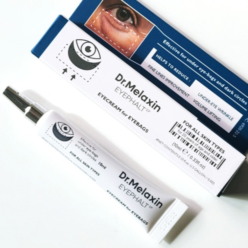 Dr.Melaxin Eyephalt – Professional-grade "Eye Lift in a Tube" for achieving a smooth, bright, and rested "Glass Skin" look, shop at Atelier De Glow UAE.