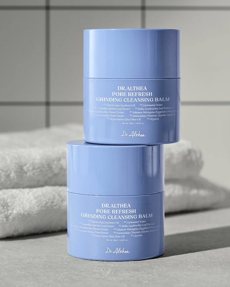 Dr. Althea Pore Refresh – Professional-grade "Fresh-Grind" K-beauty cleanser for achieving a clear, refined, and glowing "Glass Skin" foundation, shop at Atelier De Glow UAE.