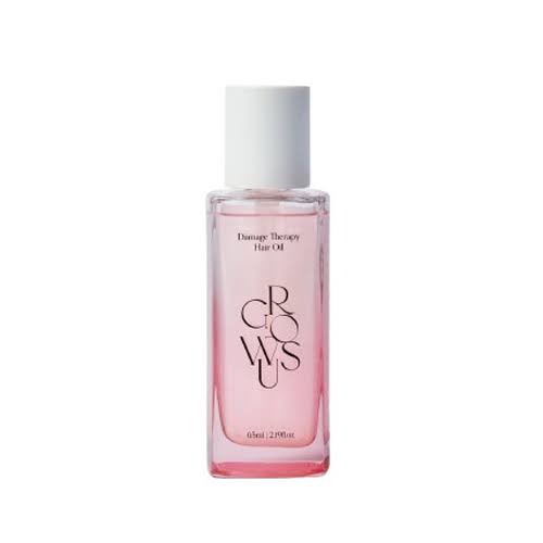 GROWUS Damage Therapy Hair Oil – 65ml smoothing oil with Marine Pearl Extract and Himalayan Pink Salt available at Atelier De Glow UAE.