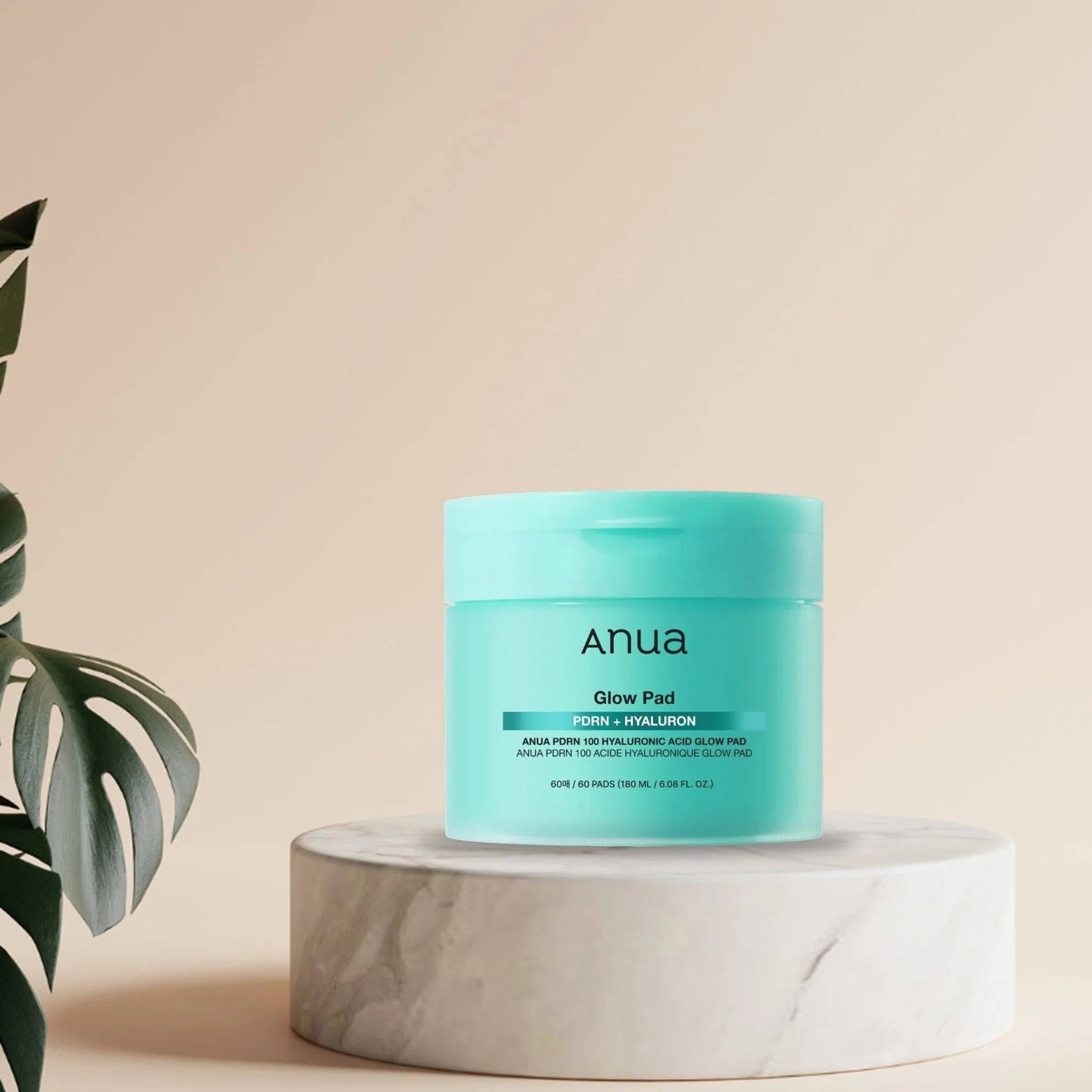 Anua PDRN 100 Hyaluronic Acid Glow Pad – Professional-grade Korean skincare for cellular regeneration, deep moisture, and radiant skin, shop at Atelier De Glow UAE.