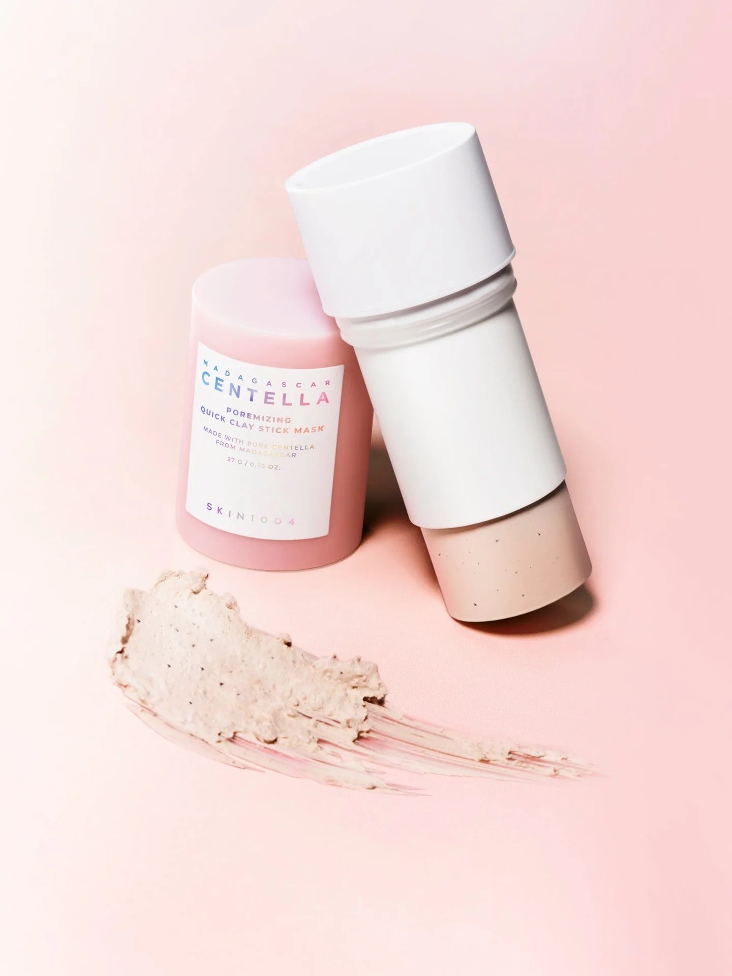 Convenient, travel-friendly pore care SKIN1004 Poremizing Quick Clay Stick Mask, perfect for quick weekly exfoliation in your skincare routine at Atelier De Glow UAE.