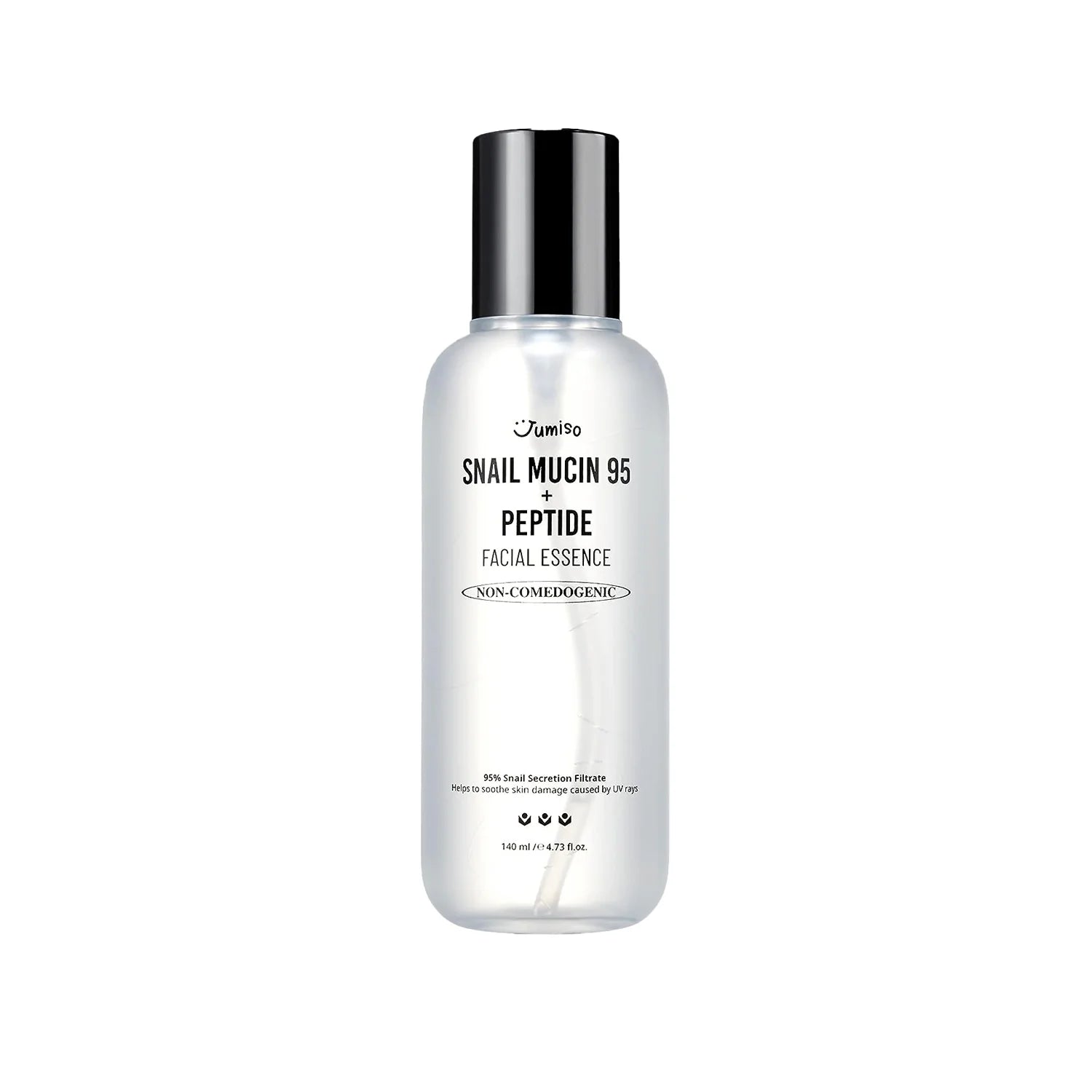 Jumiso Snail Mucin 95 + Peptide Facial Essence – 140ml high-concentration skin-plumping and repairing treatment available at Atelier De Glow UAE.