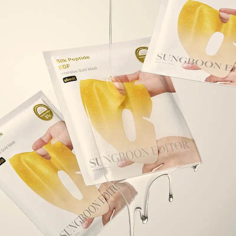Rich, nutrient-dense essence sheet mask by SUNGBOON EDITOR delivering deep hydration, intensive nourishment, and a radiant, glowing finish at Atelier De Glow UAE.