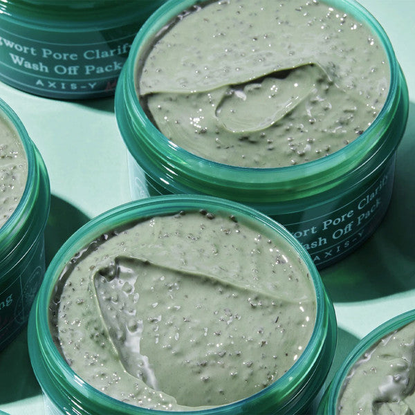 AXIS-Y Mugwort Mask for clearing desert dust and humidity-induced sebum in Dubai – Soothing Korean pore treatment with fast UAE delivery.