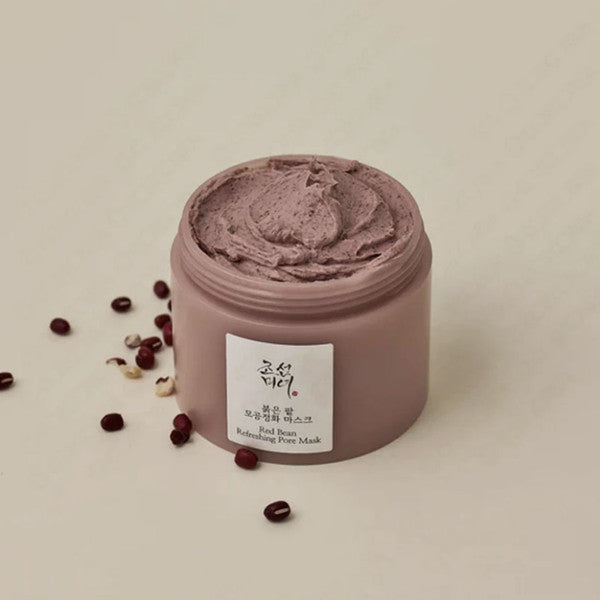 Moist, soft clay texture of Beauty of Joseon Red Bean Pore Mask – Non-drying Korean skincare for "Glass Skin" pore refining at Atelier De Glow UAE.