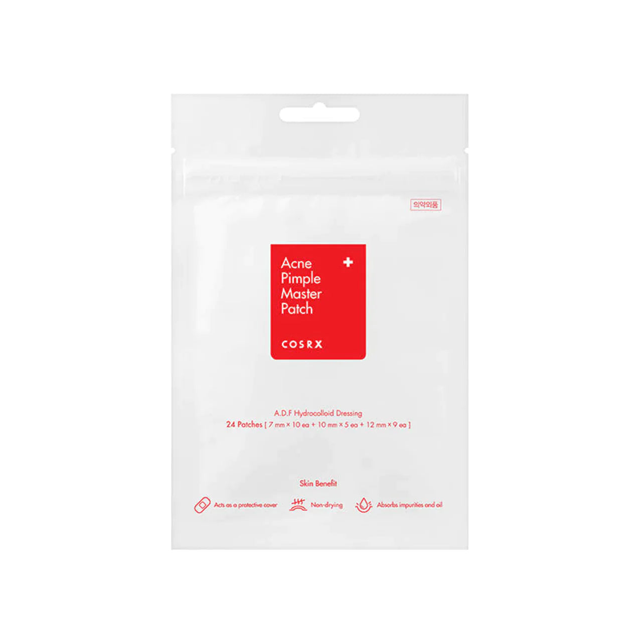COSRX Acne Pimple Master Patch – 24-piece Korean hydrocolloid spot treatment for whiteheads and cystic acne available at Atelier De Glow UAE.