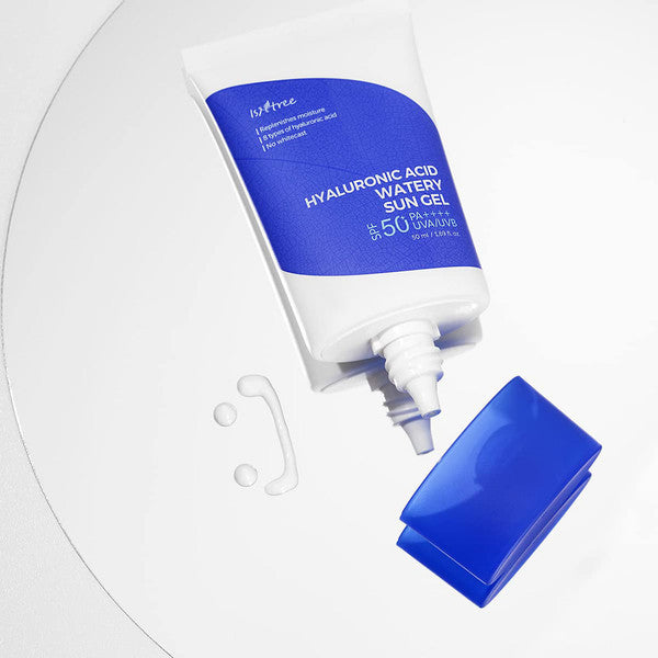 Isntree sun gel for dry skin, dehydration, and sun protection – Non-greasy, moisture-locking daily UV shield from Atelier De Glow UAE.