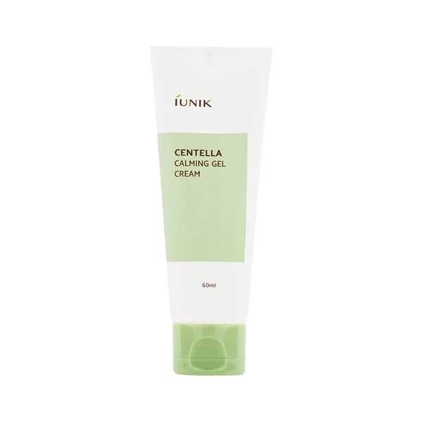 iUNIK Centella Calming Gel Cream – 60ml lightweight, oil-free soothing moisturizer for blemish-prone skin available at Atelier De Glow UAE.
