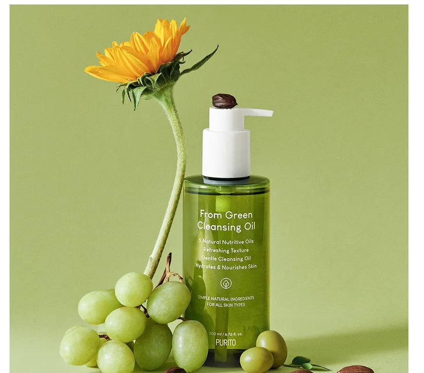 Purito Cleansing Oil for removing heavy UAE sunscreen – Fragrance-free Korean oil cleanser to dissolve blackheads and makeup with fast delivery in Dubai.