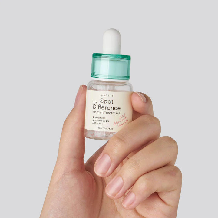 AXIS-Y Spot The Difference – Professional-grade Korean acne treatment for shrinking pimples, reducing redness, and barrier repair, shop at Atelier De Glow UAE.
