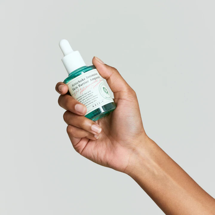 AXIS-Y Artichoke Ampoule for barrier repair and AC-dehydrated skin in Dubai – Soothing Korean skincare for heat-stressed skin with fast UAE delivery.