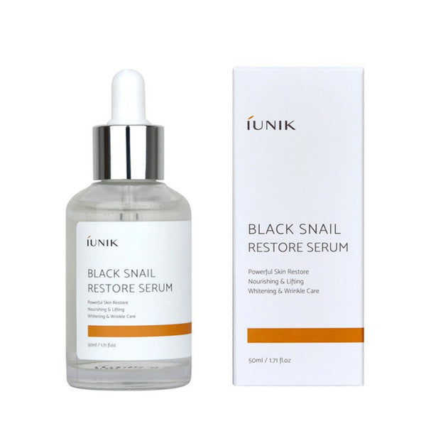 iUNIK Black Snail Restore Serum: Regenerating and Anti-Aging Serum for Youthful Skin at Atelier de Glow