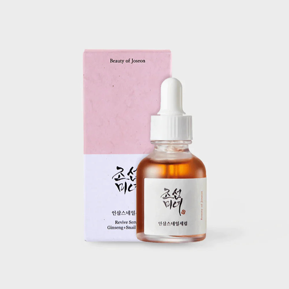 Beauty of Joseon Revive Serum for damaged skin barriers and sun-stress in Dubai – Soothing Korean serum with snail secretion filtrate and fast UAE delivery.