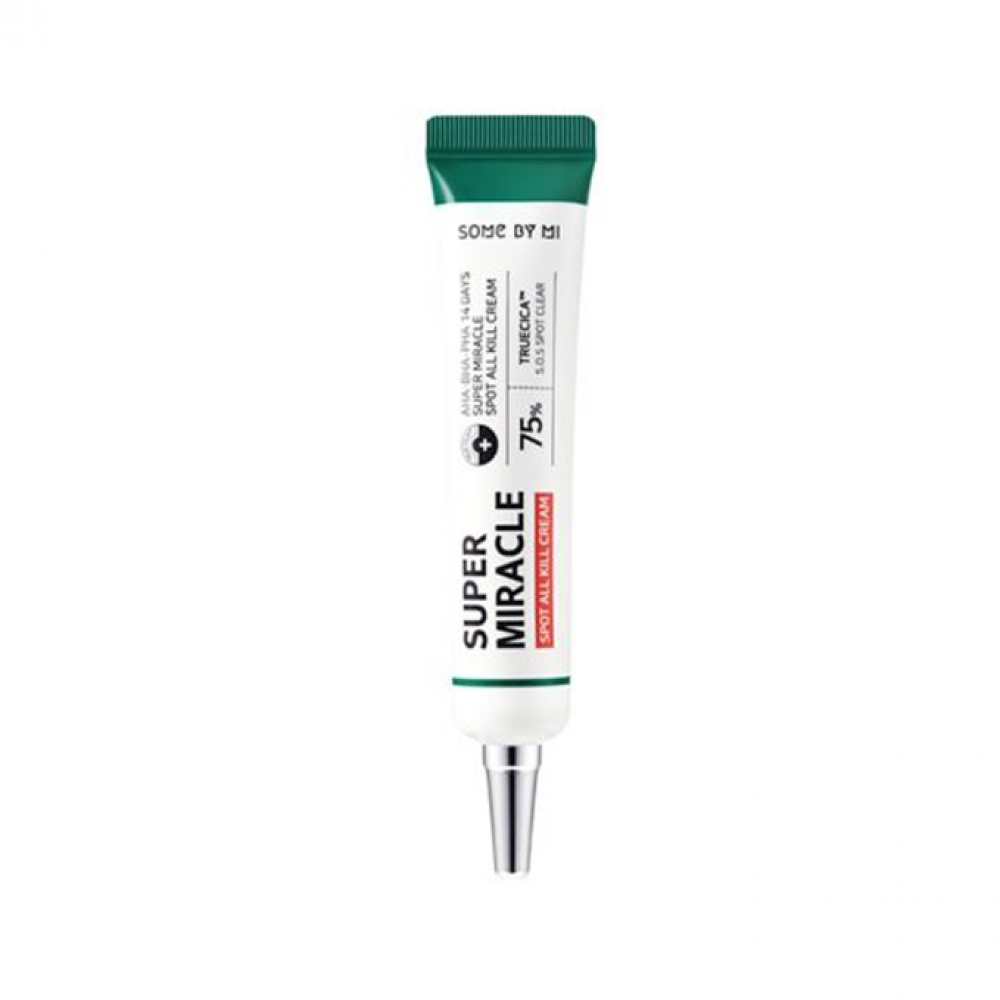 SOME BY MI AHA BHA PHA 14 Days Super Miracle Spot All Kill Cream tube – 750,000ppm Truecica™ and Panthenol Korean spot treatment available at Atelier De Glow UAE.